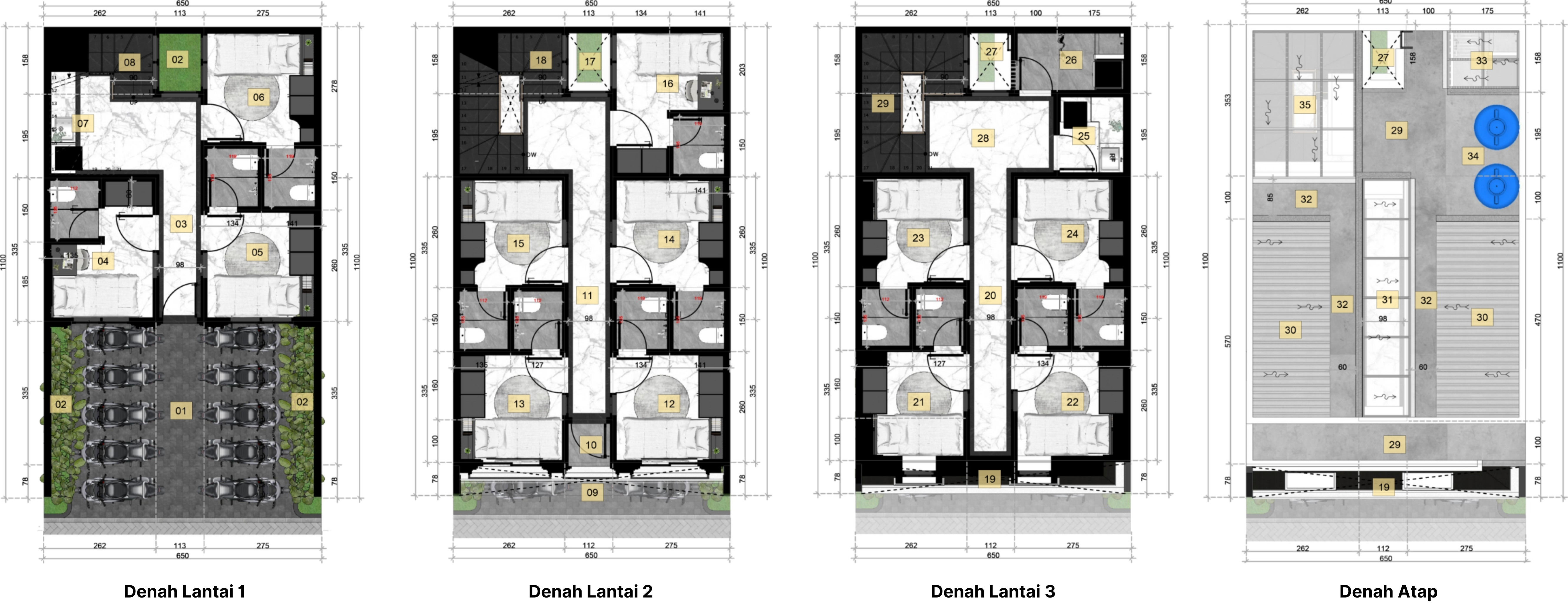 Layout Rumah Kost Hoonian Sigura-Gura